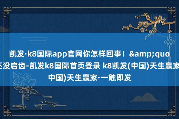 凯发·k8国际app官网你怎样回事！&quot;刘子峰还没启齿-凯发k8国际首页登录 k8凯发(中国)天生赢家·一触即发