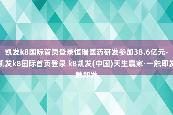 凯发k8国际首页登录恒瑞医药研发参加38.6亿元-凯发k8国际首页登录 k8凯发(中国)天生赢家·一触即发