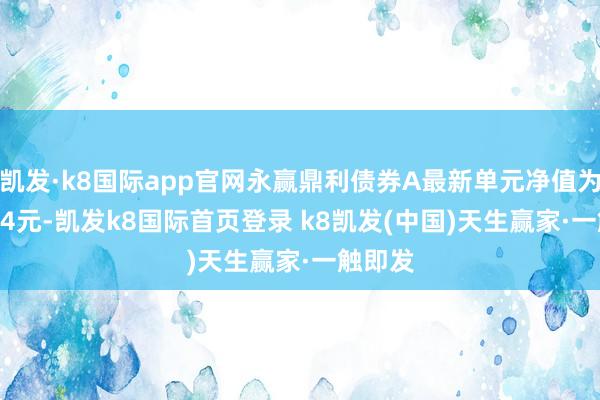 凯发·k8国际app官网永赢鼎利债券A最新单元净值为1.0264元-凯发k8国际首页登录 k8凯发(中国)天生赢家·一触即发