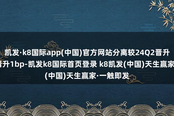 凯发·k8国际app(中国)官方网站分离较24Q2晋升0.2pc、晋升1bp-凯发k8国际首页登录 k8凯发(中国)天生赢家·一触即发